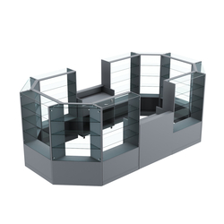 Торговый островок в центр зала ГРАЦИЯ №5 (открытый) (8, 55 кв.м), Темно-Серый