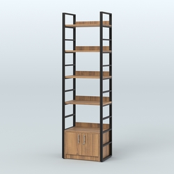 Торговый стеллаж малый STRONG - АЛЬФА №1, Орех