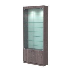 Витрина ОПТИКА №1-1 (задняя стенка ДВП), Ясень Анкор темный