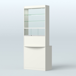 Высокая витрина-прилавок Эконом №3В, Белый