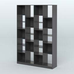 Стеллаж из ДСП серии ЛОФТ №11-2 с полками ДСП, Черный