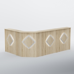 Ресепшен угловой большой РОМБ №4, Дуб сонома