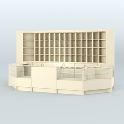 Павильон в торговый центр для продажи чая и кофе №8, Крем Вайс