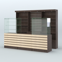 Торговая точка для чая, кофе и выпечки №13, Дуб Венге и Дуб Сонома