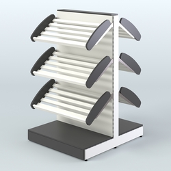 Стеллаж для хлеба и выпечки островной низкий СХОН-01, Черный и Белый