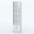 Торговая витрина с 4-мя стеклянными полками 150x600 мм серии NEXT-4 №2-1 (З/C - СТЕКЛО) Белый