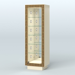 Низкая пристенная витрина с декором НБА-503С, Крем Вайс