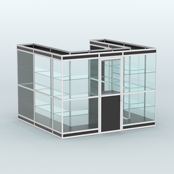 Павильон из профиля пристенный №5в (6,75 кв. м), Черный