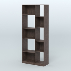 Стеллаж из ДСП серии ЛОФТ №9-1, Дуб Венге