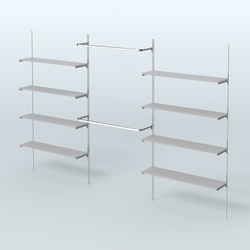 Neo Fix №7 с открытыми полками из ДСП и поручнями (3600 мм), Серый