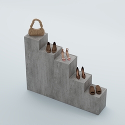 Демо-стенд Ступени-Лестница №4, Бетон Чикаго светло-серый F186 ST9