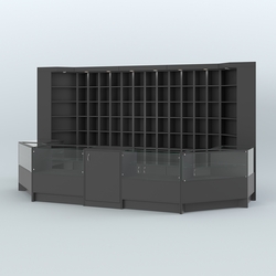 Павильон с недорогими витринами для продажи чая и кофе №3, Черный