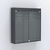Витрина настенная №204-2Б закрытая с экономпанелью и фризом Антрацит