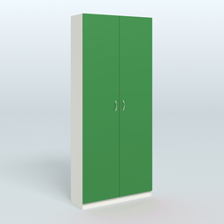 Аптечный шкаф одежды персонала для двух человек №2, Белый + Зеленый Оксид 9561 BS