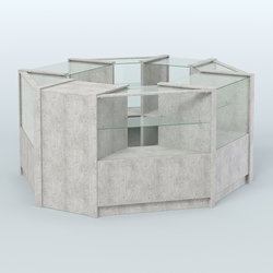 Торговый островок в стиле ЛОФТ восьмиугольный №5 (5,38 кв.м), Метрополитан Грей