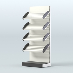 Стеллаж для хлеба и выпечки с четырьмя наклонными полками СХНП-02, Черный и Белый