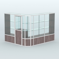 Павильон из профиля угловой №3б (5,5 кв.м), Ясень Анкор темный