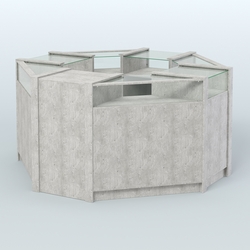 Торговый островок небольшой в стиле ЛОФТ №1 (4,72 кв.м), Метрополитан Грей