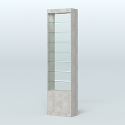 Высокая витрина серии Эконом №304-600 (без дверей), Метрополитан Грей