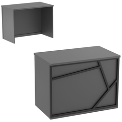 Ресепшен - стол серии ЛОФТ - АЛЬФА №1 (декор №1), Антрацит