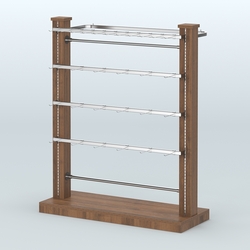 Островная система с перфорацией и разными поручнями №5, Орех