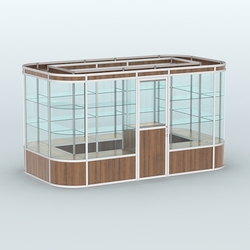 Павильон из профиля островной №4а, Орех