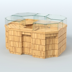 Торговый островок GOLD №1 (3,13 кв.м), Дуб Золотистый