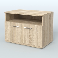 Тумба под оргтехнику, цвет дуб шамони темный, Дуб Сонома