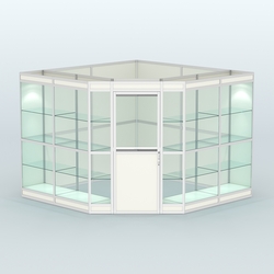 Павильон из профиля угловой №8в (9 кв.м), Белый