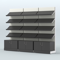 Стеллаж для хлеба и выпечки трехсекционный Феникс №6, Черный и Белый