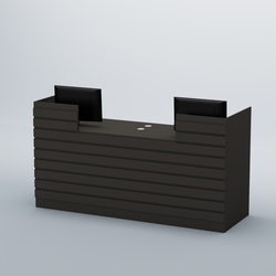 Ресепшен Атлант с накладными планками №6, Черный