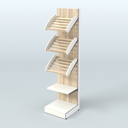 Стеллаж для хлеба и выпечки с полками - корзинами Феникс №16, Белый + Дуб Сонома