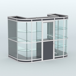 Павильон из профиля пристенный №4в (4,05 кв. м), Антрацит