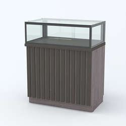 Витрина Круассан для выпечки №3-ДП, Ясень Анкор темный