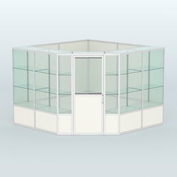 Павильон из профиля угловой №8б (9 кв.м), Белый