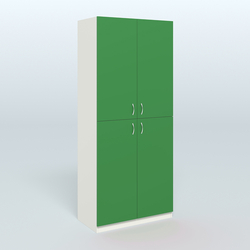 Шкаф для аптек с полками №2, Белый + Зеленый Оксид 9561 BS