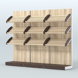 Стеллаж для хлеба и выпечки трехсекционный Феникс №3, Дуб Венге + Дуб Сонома