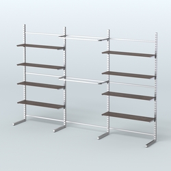 Системы ЭЛЕГАНТ пристенные с полками ДСП и стяжками №5 (3600мм), Дуб Венге