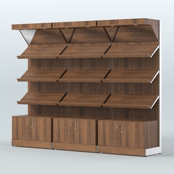 Стеллаж для хлеба и выпечки с тремя трехсекционный Феникс №2, Орех