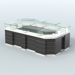 Торговый островок GOLD №5 (6,75 кв.м), Белый и Черный