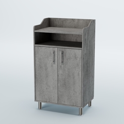 Стойка официанта "Бармен" №4-Н на ножках, Бетон Чикаго светло-серый F186 ST9