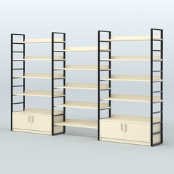 Комбо стеллажей с полками STRONG - АЛЬФА №5 (3760 мм), Крем Вайс