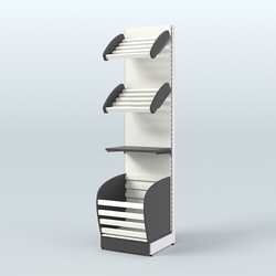 Стеллаж для хлеба и выпечки с нижней корзиной - накопителем Феникс №14К, Черный и Белый