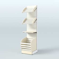 Стеллаж для хлеба и выпечки с нижней корзиной - накопителем Феникс №14К, Крем Вайс + Белый