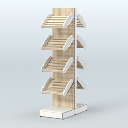 Узкий островной стеллаж для хлеба и выпечки СХОВ-02, Белый + Дуб Сонома