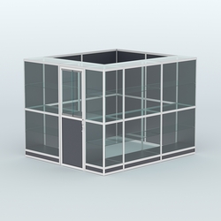 Павильон из профиля угловой №4г (5,5 кв.м), Антрацит