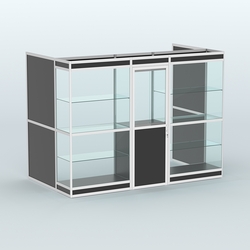 Павильон из профиля пристенный №1в (4,05 кв. м), Черный