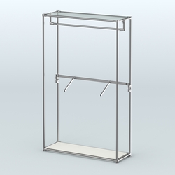 Торговая система ХРОМ без ДСП 1200 мм с поручнями №2, Белый