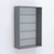 Витрина настенная №202-1Г открытая с четырьмя полками Темно-Серый