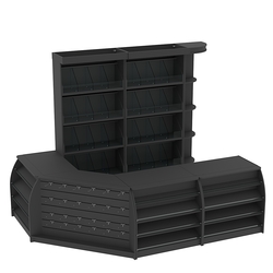 Комплект кассовой зоны со стеллажами под конфеты и орехи средний №2, Черный